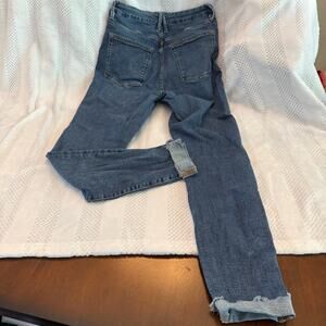 good american cuffed straight leg jeans size 12/31